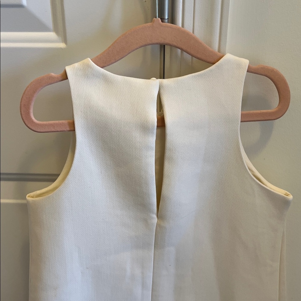 Zara Girls White Dress with Black Accents Childs 6-7 NWT - Picture 3 of 5